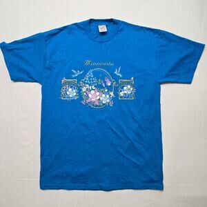 Vintage Shirt Minnesota Washington Large Flower Graphic Nature Tee